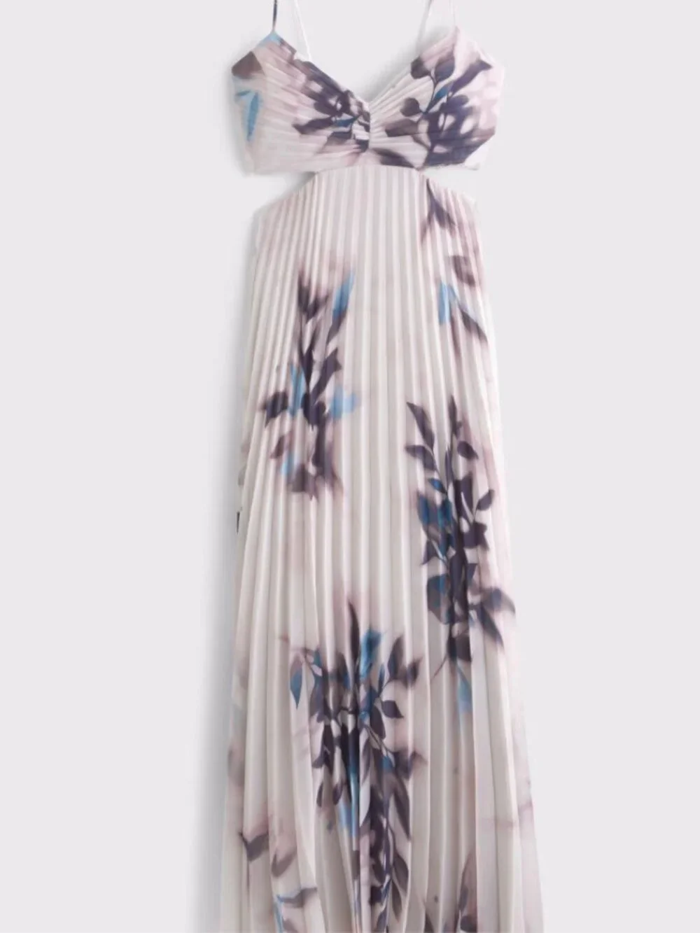 NWT Abercrombie & Fitch Womens Giselle Babydoll Cutout Maxi Dress Floral XS Tall